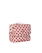 Necessaire 2 Zíperes | Mini Losango Vinho E Rose