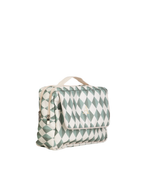Necessaire 2 Zíperes | Losango Verde Escuro E Verde Menta