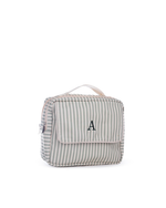 Necessaire 2 Zíperes | Listrado Verde Menta