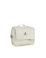 Necessaire 2 Zíperes | Xadrez Verde Menta