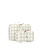 Kit Necessaire Maletinha | Xadrez Verde Menta