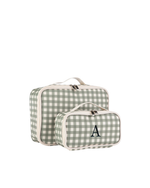 Kit Necessaire Maletinha | Xadrez Verde Escuro