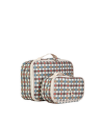 Kit Necessaire Maletinha | Xadrez Colorido Verde