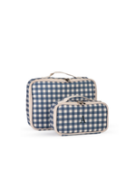 Kit Necessaire Maletinha | Xadrez Azul Marinho