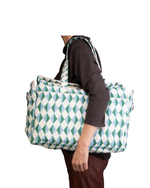 Bolsa Bolsos | Losango 2 Cores Azul Claro e Verde Escuro