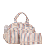 Bolsa Baby Dupla | Listrado Azul Claro E Vermelha