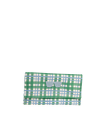 Porta Óculos Envelope | Xadrez 2 Cores Azul Claro E Verde Escuro