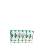 Porta Óculos Envelope | Losango 2 Cores Azul Claro E Verde Escuro