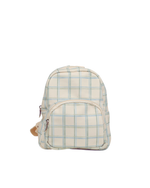 Mochila Petit | Collab Tom - Xadrez 3 Cores Azul E Verde