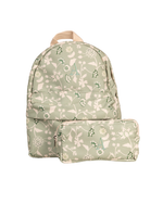 Mochila Kids + Estojo | Floral Indiana Verde Menta