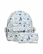 Mochila Kids + Estojo | Floral Linhas
