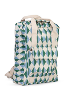 Mochila Adulto | Losango 2 Cores Azul Claro E Verde Escuro