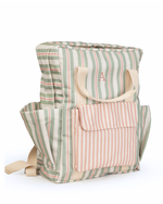 Mochila Adulto | Listrado 2 Cores Verde Menta E Rose + Listrado Rose