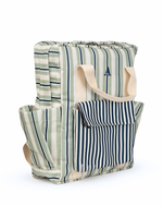 Mochila Adulto | Listrado 2 Cores Verde Menta E Azul Marinho + Listrado Azul Marinho
