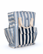 Mochila Adulto | Listrado 2 Cores Azul Claro E Azul Marinho + Listrado Azul Marinho