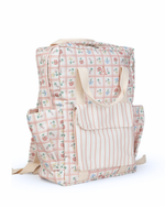 Mochila Adulto | Floral Vichy Botânico + Listrado Rose