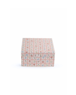 Porta Jóias M | Coleção 10 Anos | Floral Vichy Botânico + Listrado 2 Cores Verde Menta E Rose