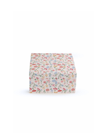 Porta Jóias M | Coleção 10 Anos | Floral Botanico + Listrado 2 Cores Rose E Vermelho