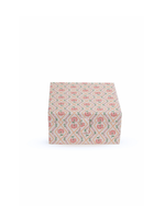 Porta Jóias M | Coleção 10 Anos | Floral Losango Botânico + Xadrez 2 Cores Verde Menta E Rose