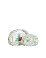 Kit Necessaire Meia Lua | Floral Indiana Verde Menta