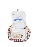 Necessaire Cabide Organizadora | Losango Azul Claro E Terra