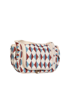 Necessaire Cabide Organizadora | Losango Azul Claro E Terra