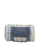 Mala Oval | Listrado Floral + Cinza Blue