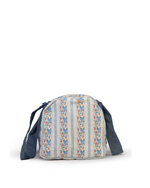 Mala Oval | Listrado Floral + Cinza Blue