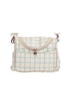 Lancheira Térmica Com Bolsos | Collab Tom - Xadrez 3 Cores Azul E Verde