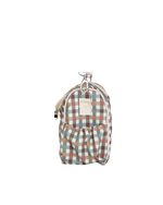 Lancheira Térmica Com Bolsos | Xadrez Colorido Verde