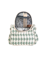 Lancheira Térmica Com Bolsos | Losango Verde Escuro E Verde Menta