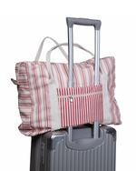 Bolsa Trip | Listrado 2 Cores Rose E Vermelho + Listrado Vermelho