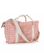 Bolsa Trip | Xadrez 2 Cores Rose E Vermelho + Listrado Vermelho
