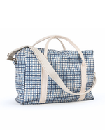 Bolsa Trip | Xadrez 2 Cores Azul Claro E Azul Marinho + Listrado Azul Marinho