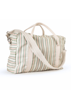 Bolsa Trip | Listrado 2 Cores Verde Menta E Rose + Listrado Rose