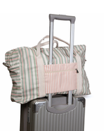 Bolsa Trip | Listrado 2 Cores Verde Menta E Rose + Listrado Rose
