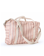 Bolsa Trip | Listrado 2 Cores Rose E Azul Claro + Listrado Azul Claro