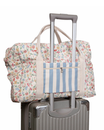 Bolsa Trip | Floral Botânico + Listrado Azul Claro