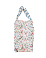 Mala Dupla | Floral Botânico + Listrado Azul Claro