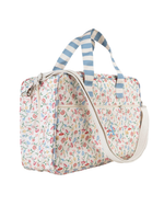 Mala Dupla | Floral Botânico + Listrado Azul Claro