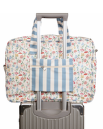 Mala Dupla | Floral Botânico + Listrado Azul Claro