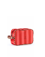 Necessaire Estojo | Collab Mobiletti - Listrado Rosa E Vermelho + Listrado Verde E Vinho