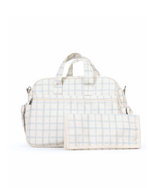 Bolsa Baby | Collab Tom - Xadrez 3 Cores Azul E Verde