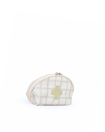 Necessaire Remédios | Collab Tom - Xadrez 3 Cores Azul E Verde