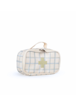 Necessaire Remédios | Collab Tom - Xadrez 3 Cores Azul E Verde