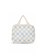 Necessaire 2 Lados | Collab Tom - Quadriculado Azul  E Verde