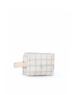 Necessaire Petit | Collab Tom - Xadrez 3 Cores Azul E Verde