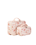 Kit Necessaire Maletinha | Floral Jardim Rose + Listrado Rose
