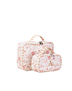 Kit Necessaire Maletinha | Floral Jardim Rose + Listrado Kraft