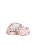 Kit Necessaire Meia Lua | Floral Jardim Rose + Listrado Rose